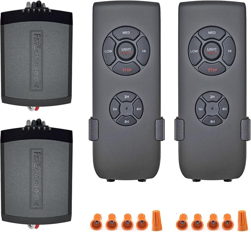 Humpptom Ceiling Fan Remote Control Kit, Small Size Receiver Ceiling Fan Remote Control Control for Hunter/Harbor Breeze/Westinghouse/Honeywell Ceiling Fan Small Size 2 Pack - Image 1
